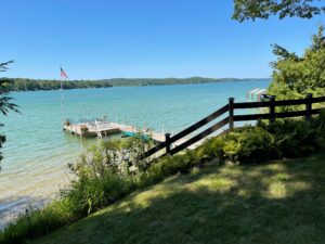 Petoskey Lake Rentals Black Bear Lodge Walloon Lakeside Dock